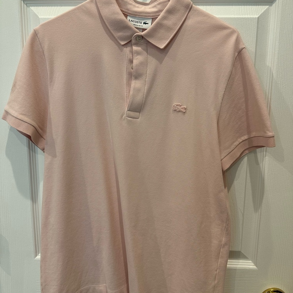 Lacoste Men's Soft Pink Cotton Piqué Polo